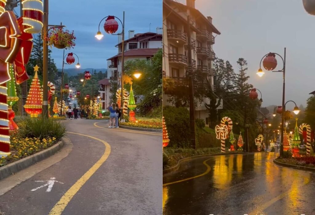 Rua Torta: Como Visitar o Cartão-Postal Vivo de Gramado 2 Rua torta cm decoração de Natal.