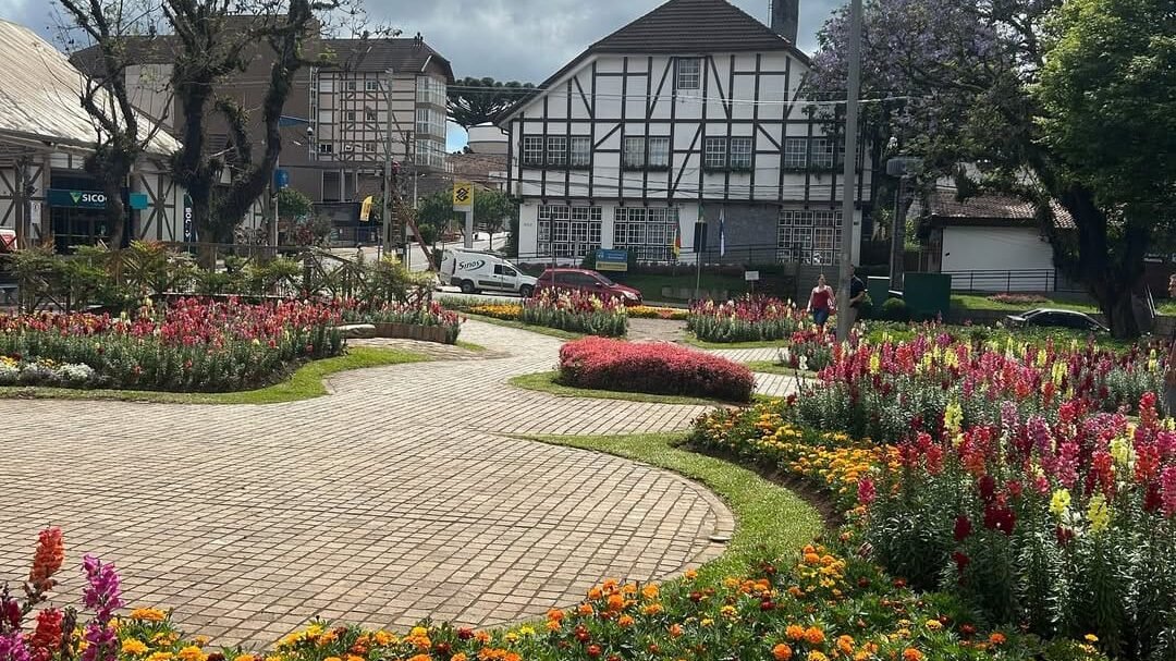 Guia Gramado e Canela o que fazer na Serra Gaúcha 9 Praça das Flores, Nova Petrópolis