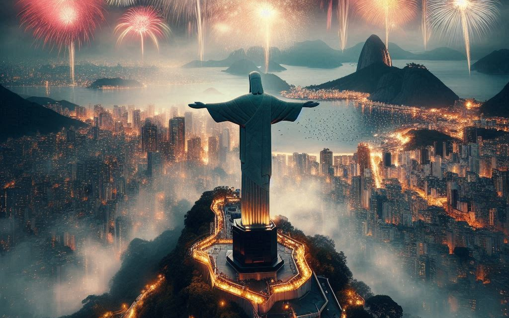 Conoce el Cristo Redentor: Entradas, consejos e historia del símbolo de Río 5 Imagen generada por IA, Nochevieja, Río de Janeiro;