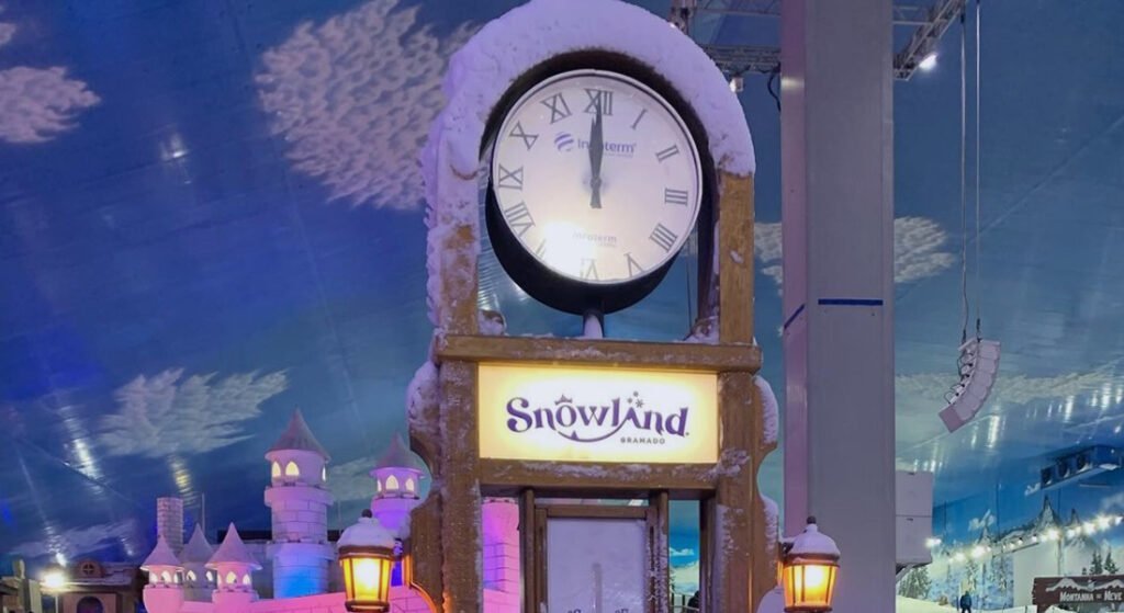 Snowland Gramado : tout ce qu'il faut savoir avant d'y aller 1 Horloge et thermomètre du Snowland de Gramado